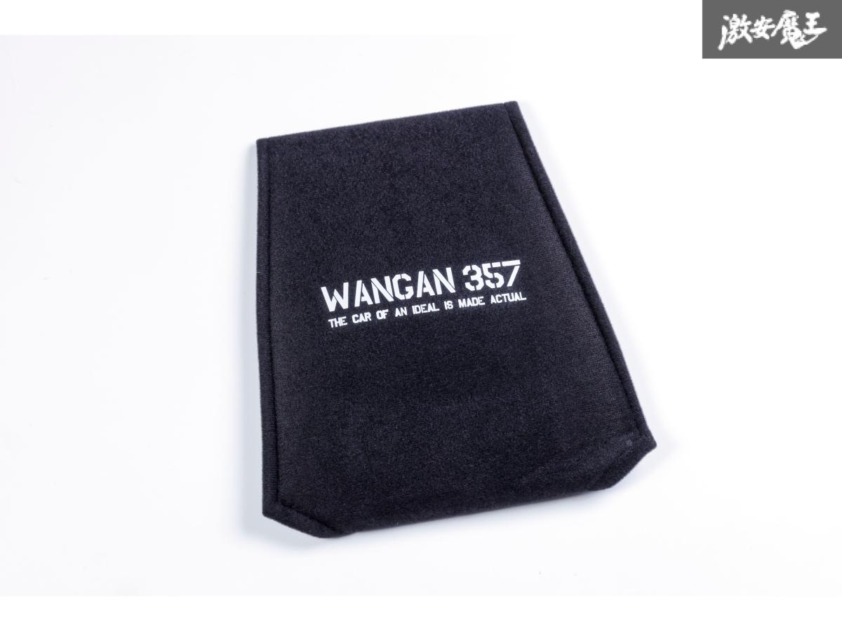【4/20まで限定価格】WANGAN357 ヘッドレストカバー ブラック 黒 ロゴ入り 左右2個セット ヘッドレストの汚れ防止  シートアクセントにどうぞ。 わくわくファイネスト