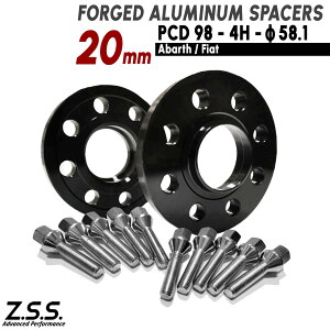 Z.S.S. AP tBAbg FIAT 500 `NG`Fg (2007~) 500e 500C p_ 20mm PCD98 4 4x98 58.1 Xy[T[ {gt