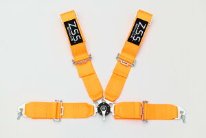 Z.S.S. Racing Div. 4点式 レーシングハーネス シートベルト ネオンオレンジ 橙色 カムロック式 3インチ ハーネス Seatbelt 汎用品 ZSS