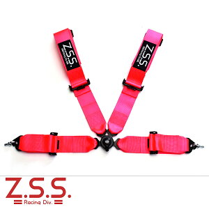 z.s.s. 4�_�� ���[�V���O�n�[�l�X �V�[�g�x���g 3�C���` �l�I�� �s���N �J�����b�N�� ZSS Racing Harness �A�C�{���g�t