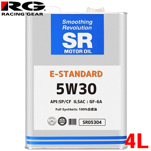 SR モーターオイル 5W30 SR05304S 4L SP/CF GF-6A 100%合成油 日本製 ガソリンエンジンオイル 5W-30 RGレーシングギア 4Lオイル