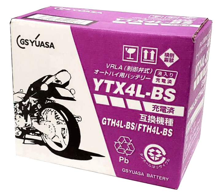 クルユア ツーショ 楽天市場】バイク用バッテリー/2輪用バッテリー YTX4L-BS GS