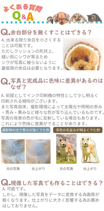 楽天市場】犬 クッション ペット 写真 クッション オーダーメイド 