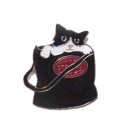 Manhattaner's　マンハッタナーズ 　ブローチ 「マンハッタンのナナ」 エポブローチ「猫雑貨」「ネコグッ…