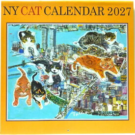 マンハッタナーズ カレンダーNY CAT CALENDAR 2027　猫　雑貨■ポスト投函可能な方のみ 　定形外郵便可（当店小型宅配便)　日時指定できません■以外の方は宅配便扱いになります