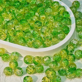 ガラスビーズ 10mm 100個入り ラウンドビーズ アクセサリー制作 手芸 ビーズパーツ ブレスレット ネックレス ビビッドカラー