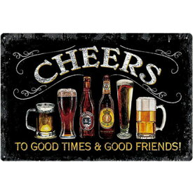 ブリキ看板 ビール 20×30cm カクテル メニュー バー レトロ 壁飾り インテリア 雑貨 アメリカン ヴィンテージ プレート