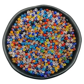 ガラスビーズ 多面ラウンドカット 4mm/8mm 約200/約300個 ミックスカラー DIY 手芸 アクセサリーパーツ クリスタル 手作り 素材 材料