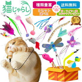 【選べる 猫じゃらし セット】PET PINA 猫 おもちゃ ワイヤー 釣竿 タイプ 猫玩具 猫オモチャ 猫のおもちゃ 猫グッズ 羽 虫 ボール しっぽ ねずみ ひも イモムシ 鳥 鈴 ストレス解消 運動不足解消 コンパクト