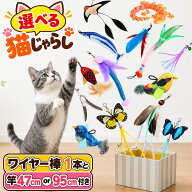 【新商品 New】PET PINA 選べる 猫じゃらし セット 猫 おもちゃ ワイヤー 釣竿 タイプ 鳥 キラキラ 紐 イ…