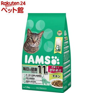 �A�C���X 11�Έȏ�p �����̌��N�T�|�[�g �`�L�� �h���C�t�[�h �V�j�A(1.5kg)�yiamsc11609�z�yd_iams�z�yd_iamscat�z�ydalc_iams�z�y�A�C���X�z[�L���b�g�t�[�h]