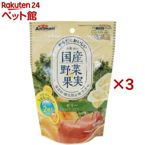 ミニアニマン 小動物の国産野菜&果実 ゼリー にんじんとケール&りんご入り(8個入×3セット(1個16g))【ミニアニマン】
