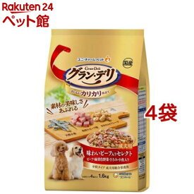 グラン・デリ カリカリ仕立て 成犬用 味わいビーフ入り セレクト(1.6kg*4袋セット)【グラン・デリ】