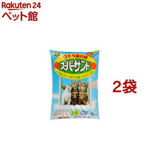 スーパーサンド 固まる猫の砂(7L*2袋セット)