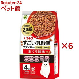 CIAO すごい乳酸菌クランキ— まぐろ節味(4袋入×6セット(1袋190g))【チャオシリーズ(CIAO)】