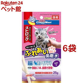 キャティーマン 猫ちゃんホワイデント ストロング ツナ味(25g*6袋セット)【キャティーマン】
