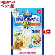 ドギーマン ホワイデント 螺旋で歯みがき Wケア S(18本入*10袋セット)【ホワイデント】