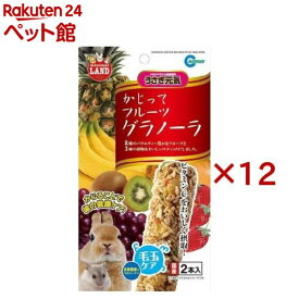 ミニマルランド うさぎ元気 かじってフルーツグラノーラ(2本入×12セット)【ミニマルランド】