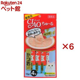 チャオ ちゅ〜る かつお(4本入×6セット(1本14g))【ちゅ〜る】[ちゅーる]