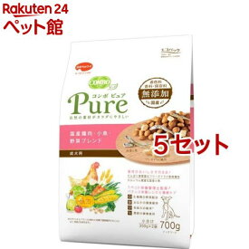 コンボ ピュア ドッグ 国産鶏肉・小魚・野菜ブレンド(700g*5セット)【コンボ(COMBO)】