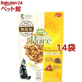 コンボ ピュア キャット まぐろ味 角切りまぐろ・かつお節添え(200g*14袋セット)【コンボ(COMBO)】