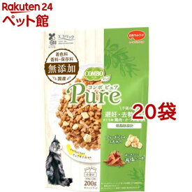 コンボ ピュア キャット 避妊・去勢後用 まぐろ味・鶏肉・かつお節添え(200g*20袋セット)【コンボ(COMBO)】