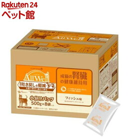 AllWell 成猫の腎臓の健康維持用 フィッシュ味 挽き小魚とささみフリーズドライ入り(4kg)【オールウェル(AllWell)】