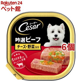 シーザー 吟選ビーフ チーズ・野菜入り(100g*6個セット)【d_cesar】【シーザー(ドッグフード)(Cesar)】[ドッグフード]