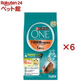 ピュリナワンキャット 下部尿路の健康維持FLUTH チキン(4袋入×6セット(1袋500g))【ピュリナワン(PURINA ONE)】