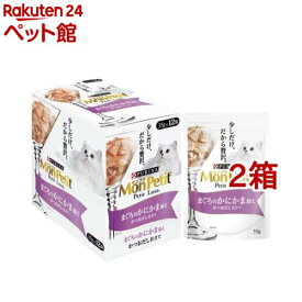モンプチ プチリュクス パウチ まぐろのかにかま添え かつおだし仕立て(35g*12袋セット*2箱セット)【モンプチ】