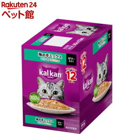 カルカン パウチ 海の幸ミックス まぐろさけほたてだし キャット ウェットフード(60g×12袋入)【カルカン パウチ】[キャットフード ウェットフード]