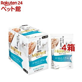 モンプチ プチリュクス パウチ かつおのしらす添え かつおだし仕立て(35g*12袋セット*4箱セット)【モンプチ】