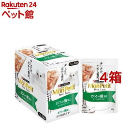 モンプチ プチリュクス パウチ まぐろの鯛添え かつおだし仕立て(35g*12袋セット*4箱セット)【モンプチ】