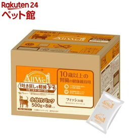 オールウェル(AllWell) キャットフード 10歳以上用 フィッシュ味(4kg(500g×8袋))【nitem_2107】【オールウェル(AllWell)】[吐き戻し軽減 国産]