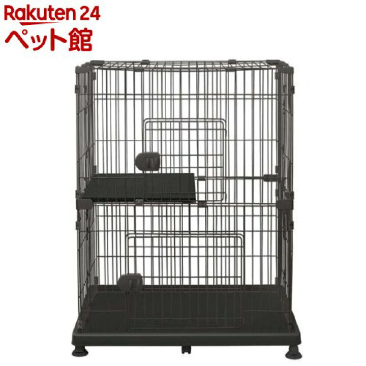 楽天市場】アイリスオーヤマ 猫 ケージ 2段 ペットケージ アッシュ 