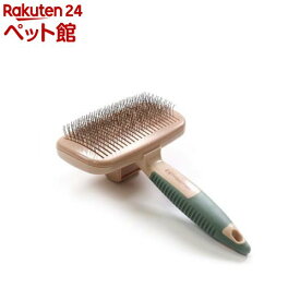 ペット美容室 掃除機能付きクッションスリッカーブラシ(1個)