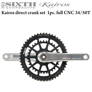 2s[X _u NN SIXTHcomponentsKairos 2pc Double Crank 50/34T Silver/Black 170mm (VbNXR|[lc JCX 2s[X _u NN Zbg Vo[/ubN) RpNgNN SRAM GXP 