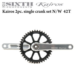 2s[X NN SIXTH ComponentsKairos Single Crank Set 42T Silver/Black 170mm(VbNXR|[lc JCX2s[X i[Ch VO NN Zbg 42T Vo[/ubN)SRAM GXP Ki CNC y 