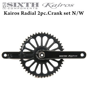 2s[X NN SIXTHcomponentsKairos yRadialz Single Crank Black/Black 170mm (VbNXR|[lc JCX fBA 2s[X i[Ch VO NN Zbg ubN/ubN) SRAM GXP 