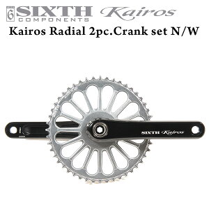 2s[X NN SIXTH ComponentsKairos yRadialz Single Crank Black/Silver 170mm(VbNXR|[lc JCX fBA 2s[X i[Ch VO NN Zbg ubN/Vo[)SRAM GXP 