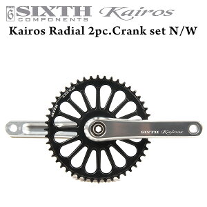2s[X NN SIXTHcomponentsKairos yRadialz Single Crank Silver/Black 170mm(VbNXR|[lc JCX fBA 2s[X i[Ch VO NN Zbg Vo[/ubN) SRAM GXP 