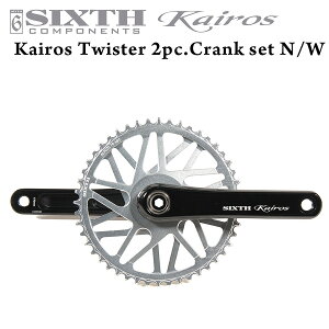 2s[X NN SIXTHcomponentsKairosyTwisterzSingle Crank Black/Silver 170mm (VbNXR|[lc JCX cCX^[ 2s[X i[Ch VO NN Zbg ubN/Vo[) SRAM GXP 