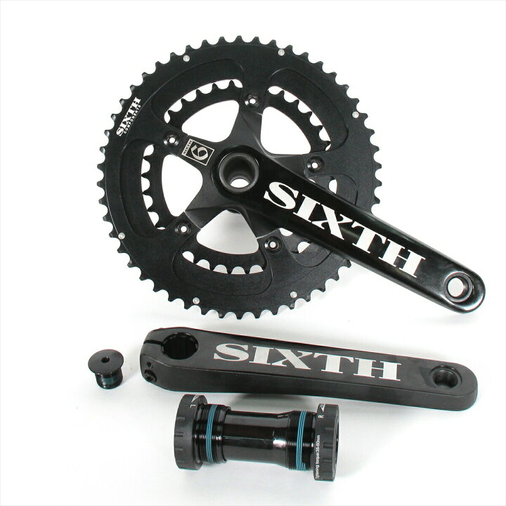 楽天市場】2ピースクランク SIXTHcomponents 2pc. Compact Crank set 