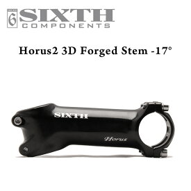 +/‐17° ステム SIXTH Components Horus2 3D Forged Stem Black( シックスコンポーネンツ ホルス2 3D 鍛造 ステム ブラック )角度+/-17° サイズ ポジション 調整 80mm / 90mm / 100mm パーツ ステム AL6061T6 3D 鍛造 軽量 高剛性 ポリッシュ仕上げ ストリート