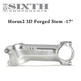 +/‐17° ステム SIXTH Components Horus2 3D Forged Stem Silver( シックスコンポーネンツ ホルス2 3D 鍛造 ステム シルバー )角度+/-17° サイズ ポジション 調整 80mm / 90mm / 100mm ステム AL6061T6 3D 鍛造 軽量 高剛性 ポリッシュシルバー仕上げ ストリート