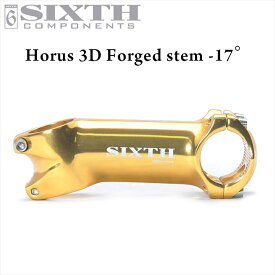 カラー ステム SIXTH Components Horus 3D Forged Stem Gold ( シックスコンポーネンツ ホルス 3D 鍛造 ステム ゴールド ) ロードバイク クロスバイク ピストバイク角度+/-17° カラー カスタム パーツ 鍛造 軽量 高剛性 ポリッシュ 仕上げ ストリート スタイル