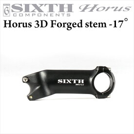 角度+/-17° ステム SIXTHcomponentsHorus 3D Forged Stem Matte Black( シックスコンポーネンツ ホルス 3D 鍛造 ステム マットブラック )ロードバイク クロスバイク ピストバイク カスタム パーツ 鍛造 軽量 高剛性 サンドブラスト 仕上げ ストリート スタイル