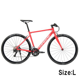 クロスバイク UNIZE Kamuza Passion Red (ユナイズ カムザ パッションレッド) アルミエアロフレーム 18段変速 軽量 完成品