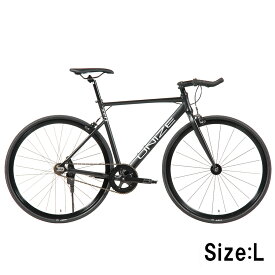 ピストバイク UNIZE ZEIT Matte Black (ユナイズ ツァイト マットブラック) アルミ ブルホーンバー シングルスピード Wコグ 軽量 完成品