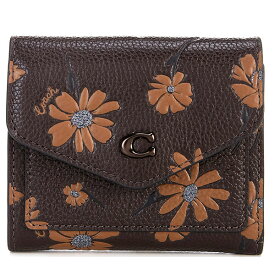 コーチ COACH 財布 レディース 三つ折り財布 花柄 レザー 【送料無料】 ブランド コーチ正規品販売店 直営アウトレット店より直輸入